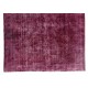 Distressed Red Overdyed Area Rug, 1960s Hand-Knotted Central Anatolian Carpet. 9 x 13 Ft (275 x 395 cm)
