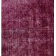 Distressed Red Overdyed Area Rug, 1960s Hand-Knotted Central Anatolian Carpet. 9 x 13 Ft (275 x 395 cm)