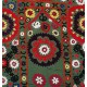 Vintage Central Asian / Uzbek Suzani Wall Hanging, Silk Hand Embroidered Bed Cover. 3.5 x 5 Ft (105 x 150 cm)