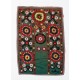 Vintage Central Asian / Uzbek Suzani Wall Hanging, Silk Hand Embroidered Bed Cover. 3.5 x 5 Ft (105 x 150 cm)
