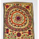 Vintage Central Asian / Uzbek Suzani Wall Hanging, Silk Hand Embroidered Bed Cover. 3.8 x 8.9 Ft (113 x 270 cm)