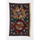 Silk Hand Embroidered Bed Cover, Vintage Suzani Wall Hanging from Uzbekistan. 3.8 x 6 Ft (114 x 182 cm)