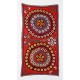 Silk Hand Embroidered Bed Cover, Vintage Suzani Wall Hanging from Uzbekistan. 3.8 x 7.3 Ft (115 x 220 cm)