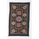 Silk Hand Embroidered Bed Cover, Vintage Suzani Wall Hanging from Uzbekistan. 4 x 6.3 Ft (120 x 190 cm)