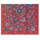 Silk Hand Embroidered Bed Cover, Vintage Suzani Wall Hanging from Uzbekistan. 4.4 x 7 Ft (134 x 214 cm)