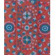 Silk Hand Embroidered Bed Cover, Vintage Suzani Wall Hanging from Uzbekistan. 4.4 x 7 Ft (134 x 214 cm)