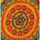 Vintage Central Asian / Uzbek Suzani Wall Hanging, Silk Hand Embroidered Bed Cover. 4.5 x 5.9 Ft (135 x 177 cm)