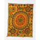 Vintage Central Asian / Uzbek Suzani Wall Hanging, Silk Hand Embroidered Bed Cover. 4.5 x 5.9 Ft (135 x 177 cm)