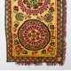 Silk Hand Embroidered Bed Cover, Vintage Suzani Wall Hanging from Uzbekistan. 4.5 x 9.9 Ft (137 x 300 cm)
