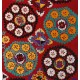 Silk Hand Embroidered Bed Cover, Vintage Suzani Wall Hanging from Uzbekistan. 4.7 x 7.7 Ft (142 x 233 cm)
