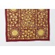 Silk Hand Embroidered Bed Cover, Vintage Suzani Wall Hanging from Uzbekistan. 4.8 x 6.9 Ft (145 x 210 cm)