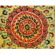 Silk Hand Embroidered Bed Cover, Vintage Suzani Wall Hanging from Uzbekistan. 4.9 x 9.4 Ft (147 x 285 cm)