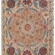 Silk Hand Embroidered Bed Cover, Vintage Suzani Wall Hanging from Uzbekistan. 5 x 6.4 Ft (152 x 195 cm)