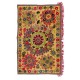 Silk Hand Embroidered Bed Cover, Vintage Suzani Wall Hanging from Uzbekistan. 5 x 7.9 Ft (153 x 240 cm)