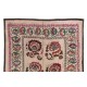 Silk Hand Embroidered Bed Cover, Vintage Suzani Wall Hanging from Uzbekistan. 5.3 x 7 Ft (160 x 212 cm)