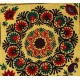 Silk Hand Embroidered Bed Cover, Vintage Suzani Wall Hanging from Uzbekistan. 5.5 x 7.6 Ft (167 x 230 cm)