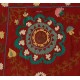 Silk Hand Embroidered Bed Cover, Vintage Suzani Wall Hanging from Uzbekistan. 5.5 x 8.3 Ft (167 x 252 cm)