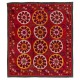 Silk Hand Embroidered Bed Cover, Vintage Suzani Wall Hanging from Uzbekistan. 5.8 x 6.4 Ft (175 x 195 cm)