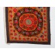 Silk Hand Embroidered Bed Cover, Vintage Suzani Wall Hanging from Uzbekistan. 5.8 x 9.4 Ft (175 x 285 cm)