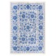 Silk Hand Embroidered Bed Cover, Vintage Suzani Wall Hanging from Uzbekistan. 6.3 x 8.3 Ft (192 x 250 cm)