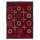 Silk Hand Embroidered Bed Cover, Vintage Suzani Wall Hanging from Uzbekistan. 6.4 x 8.4 Ft (195 x 255 cm)