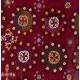 Silk Hand Embroidered Bed Cover, Vintage Suzani Wall Hanging from Uzbekistan. 6.8 x 7.8 Ft (206 x 237 cm)