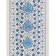 Silk Embroidery Suzani Wall Hanging, Vintage Handmade Uzbek Bed or Table Cover. 1.7 x 6.2 Ft (50 x 187 cm)