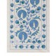 Silk Hand Embroidered Bed Cover, Vintage Suzani Wall Hanging from Uzbekistan. 1.7 x 6.3 Ft (50 x 190 cm)
