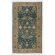 Authentic Vintage Handmade Turkish Oushak Accent Rug, circa 1960. 3.7 x 6.3 Ft (110 x 190 cm)