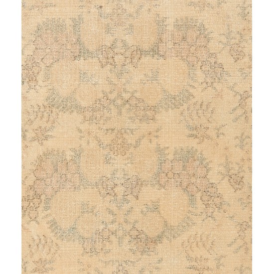 Handmade Vintage Rug, Floral Patterned Anatolian Carpet. 3.7 x 6.6 Ft (110 x 200 cm)