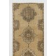 Hand-Knotted Vintage Turkish Runner Rug, Authentic Wool Hallway Runner. 3.7 x 11.5 Ft (111 x 350 cm)