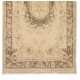 Vintage Hand-Knotted Central Anatolian Rug, Turkish Antique Washed Mid-Century Carpet. 3.7 x 6.7 Ft (112 x 204 cm)