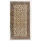 Authentic Vintage Handmade Turkish Oushak Accent Rug, circa 1960. 3.7 x 6.9 Ft (112 x 210 cm)