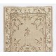 Antique Washed Turkish Accent Rug, Vintage Handmade Art Deco Chinese Design Carpet. 3.8 x 6.8 Ft (113 x 206 cm)
