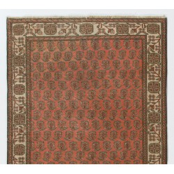 Mid-Century Handmade Turkish Oushak Accent Rug. 3.8 x 7 Ft (114 x 211 cm)