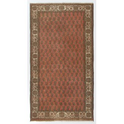 Mid-Century Handmade Turkish Oushak Accent Rug. 3.8 x 7 Ft (114 x 211 cm)