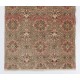 Floral Patterned Turkish Handmade Vintage Rug, Ideal for Office and Home Decor. 3.8 x 6.8 Ft (115 x 207 cm)