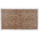 Floral Patterned Turkish Handmade Vintage Rug, Ideal for Office and Home Decor. 3.8 x 6.8 Ft (115 x 207 cm)