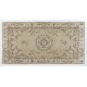 Antique Washed Turkish Accent Rug, Vintage Handmade Art Deco Chinese Design Carpet. 3.8 x 7 Ft (115 x 213 cm)