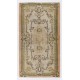 Turkish Oushak Rug with Floral Design, Traditional Hand-Knotted 1960s Carpet. 3.9 x 6.7 Ft (116 x 202 cm)
