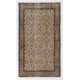 Turkish Oushak Accent Rug with Floral Design, Traditional Hand-Knotted 1960s Carpet. 3.9 x 6.8 Ft (116 x 205 cm)