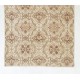 Turkish Oushak Accent Rug with Floral Design, Traditional Hand-Knotted 1960s Carpet. 3.9 x 6.8 Ft (116 x 207 cm)