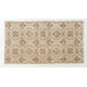 Turkish Oushak Accent Rug with Floral Design, Traditional Hand-Knotted 1960s Carpet. 3.9 x 6.8 Ft (116 x 207 cm)