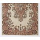 Turkish Handmade Vintage Rug with Medallion Design, Art for the Floor. 3.9 x 6.7 Ft (117 x 203 cm)