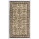 Turkish Handmade Vintage Rug with Floral Design, Art for the Floor. 3.9 x 6.8 Ft (117 x 207 cm)