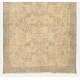 Antique Washed Vintage Oushak Accent Rug, Handmade carpet made in Turkey. 3.9 x 6.9 Ft (117 x 210 cm)