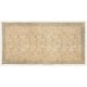 Antique Washed Vintage Oushak Accent Rug, Handmade carpet made in Turkey. 3.9 x 6.9 Ft (117 x 210 cm)