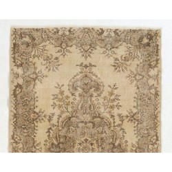 Turkish Oushak Handmade Vintage Rug, Ideal for Office and Home Decor. 3.9 x 6.5 Ft (118 x 198 cm)
