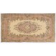 Hand-Knotted Vintage Turkish Rug, Home Decor Carpet. 3.9 x 6.7 Ft (118 x 204 cm)