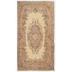 Hand-Knotted Vintage Turkish Rug, Home Decor Carpet. 3.9 x 6.7 Ft (118 x 204 cm)